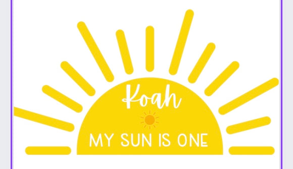 Koah sun cake topper