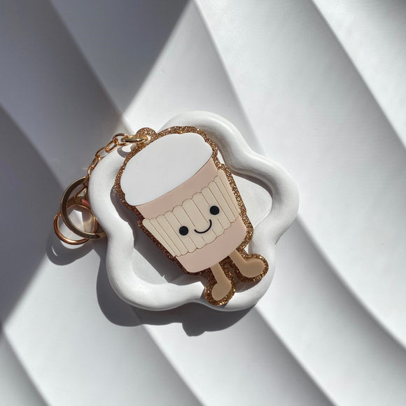 to go coffee keychain