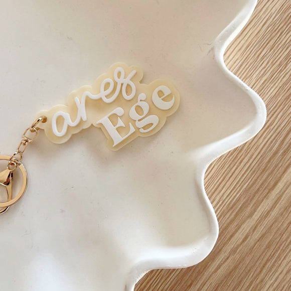 Neutral Vibes keychain