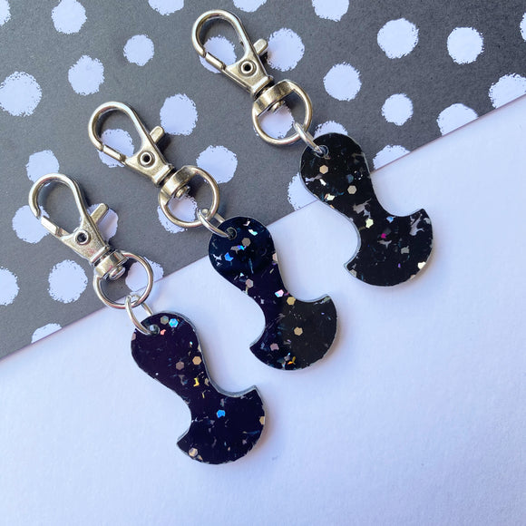 Black Shimmer Trolley Token