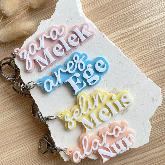 Colour Pop Personalised Keychains