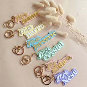 Colour Pop Teacher Keychains
