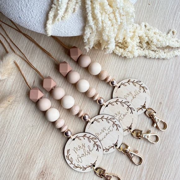 Nature Vibes Nude lanyard