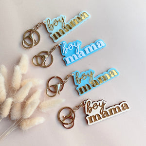 boy mama keychain